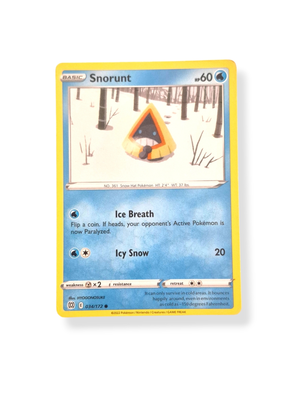 Snorunt Pokémon Trading Card ☆ BRAND NEW